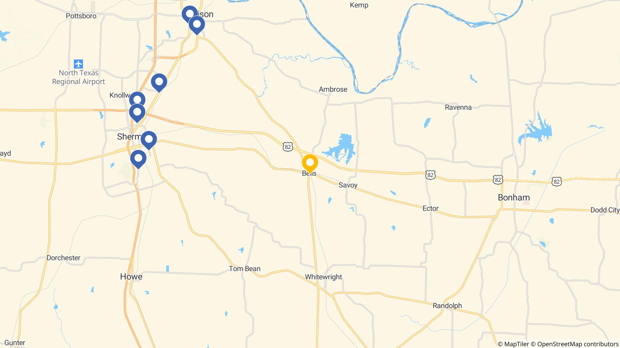 Street map of the ATM area