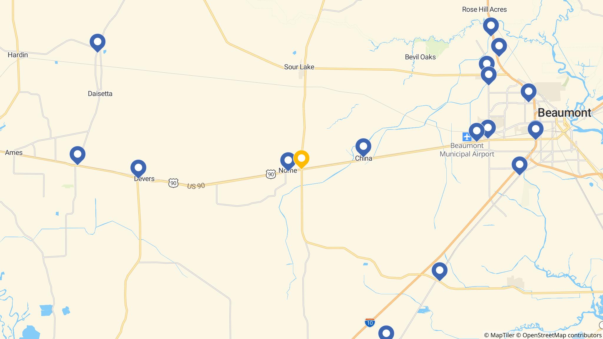 Street map of the ATM area