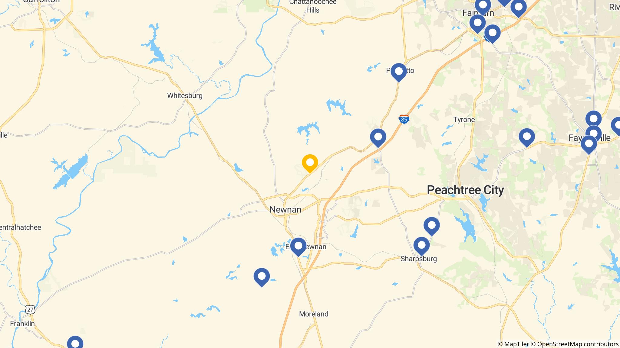 Street map of the ATM area