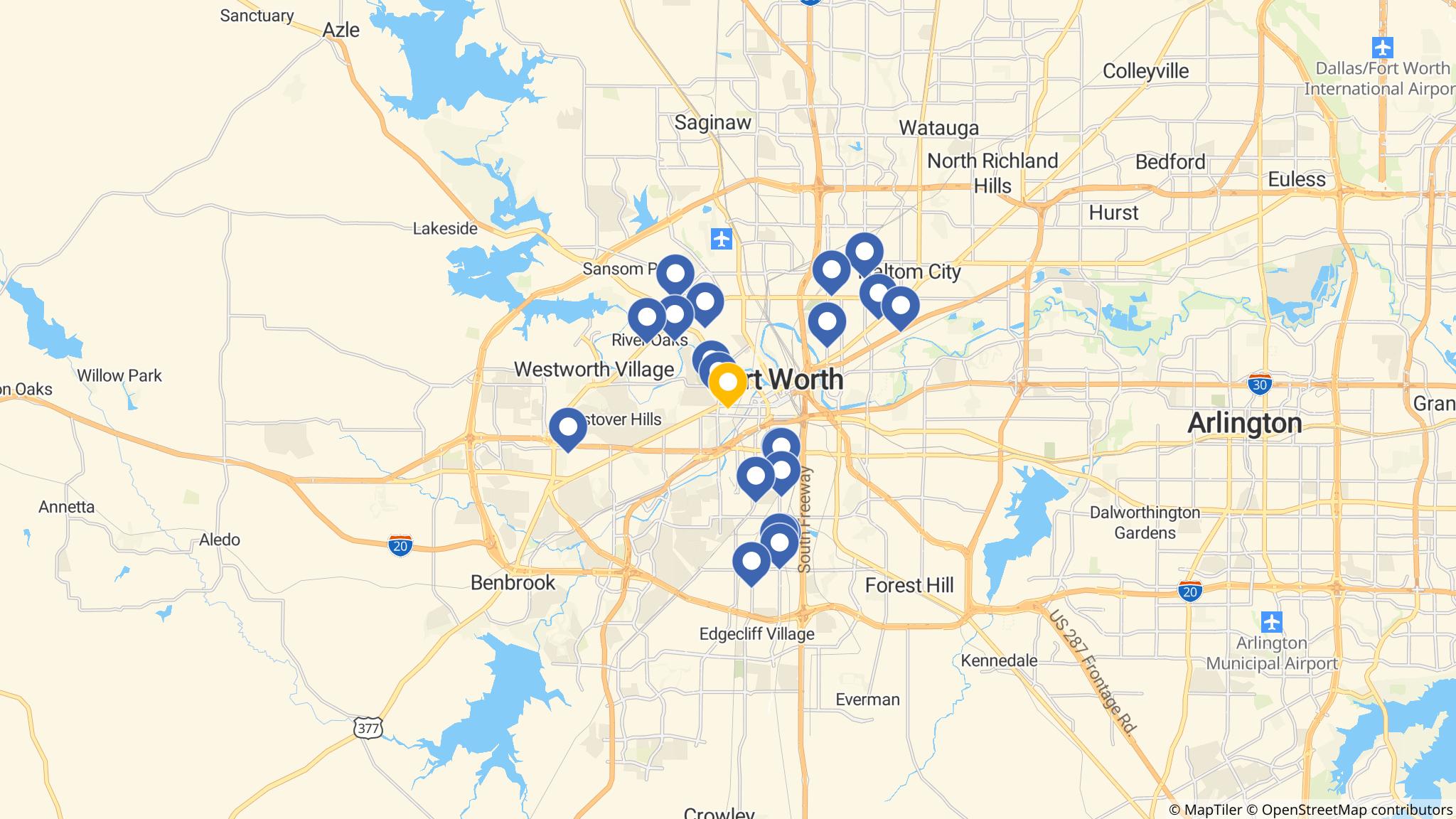 Street map of the ATM area