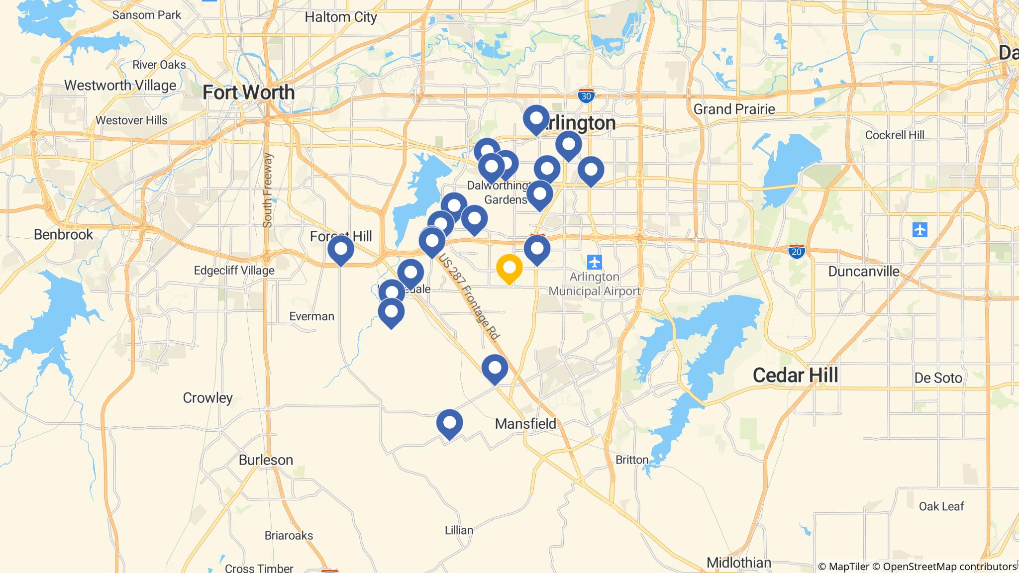 Street map of the ATM area