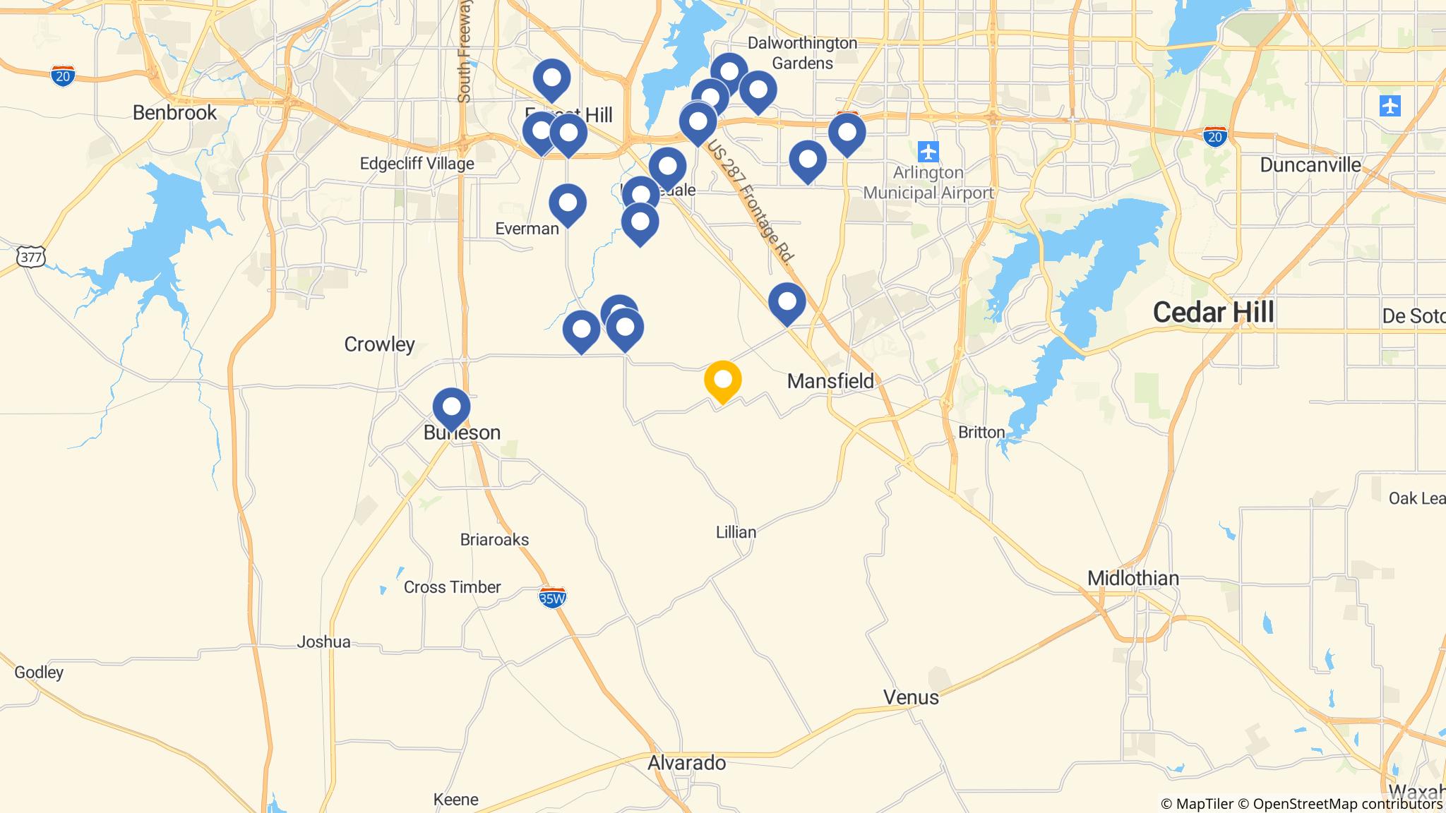 Street map of the ATM area