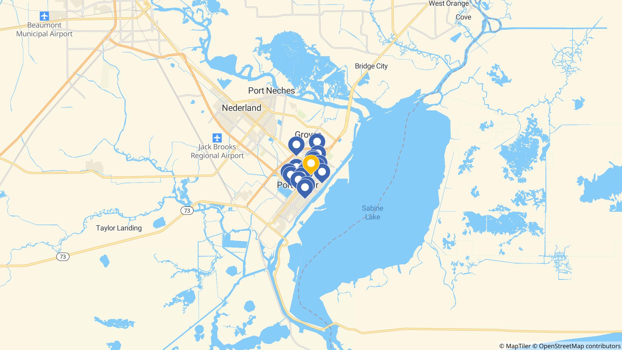 Street map of the ATM area
