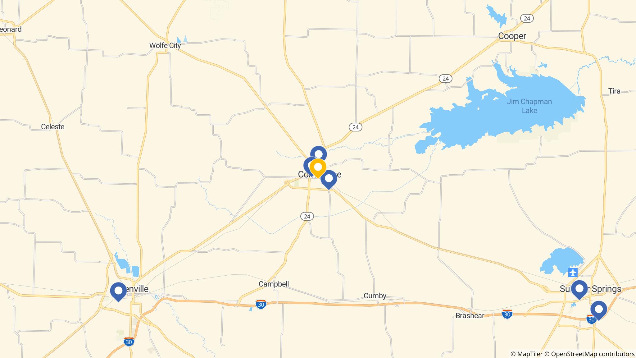 Street map of the ATM area