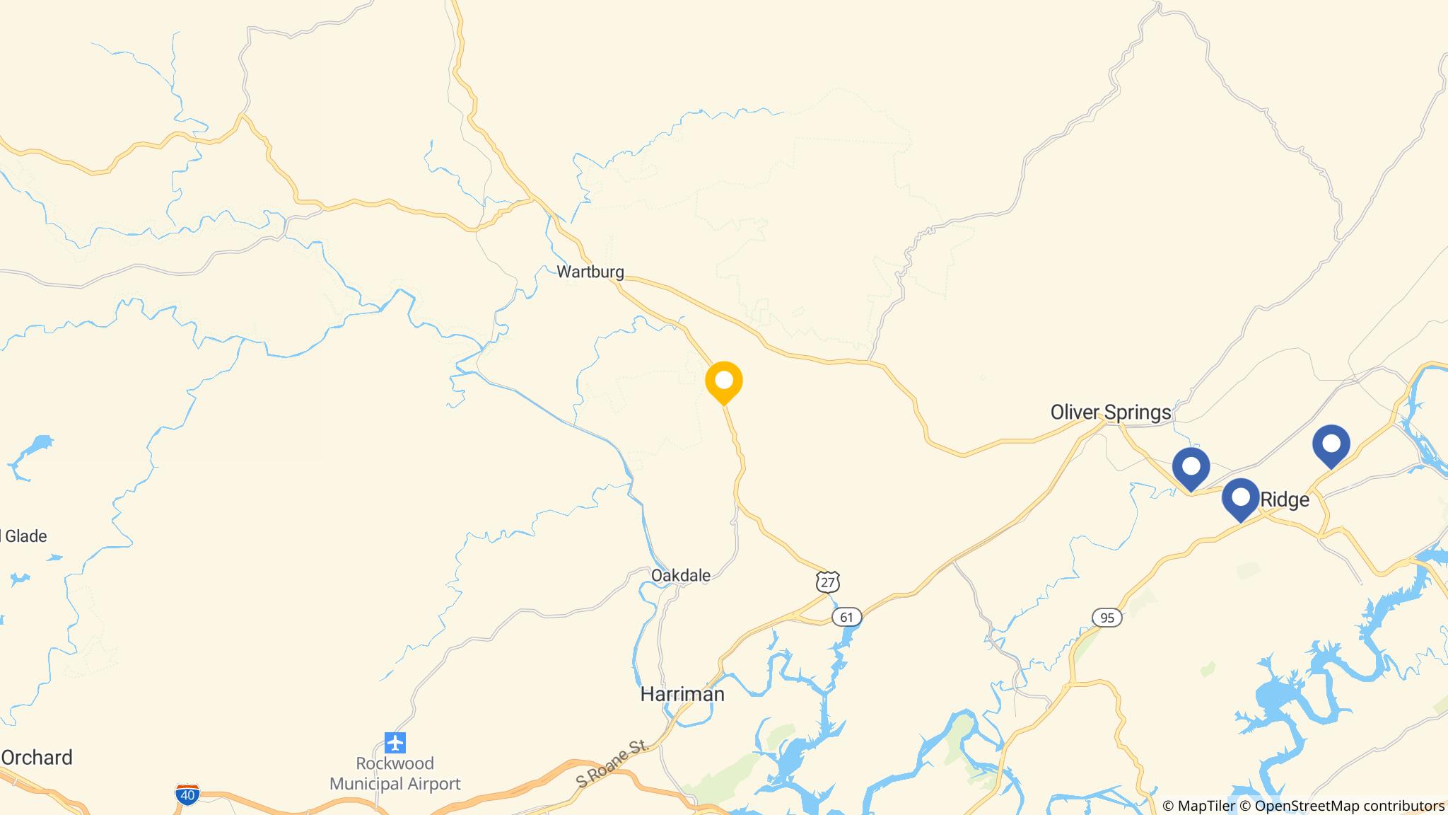 Street map of the ATM area