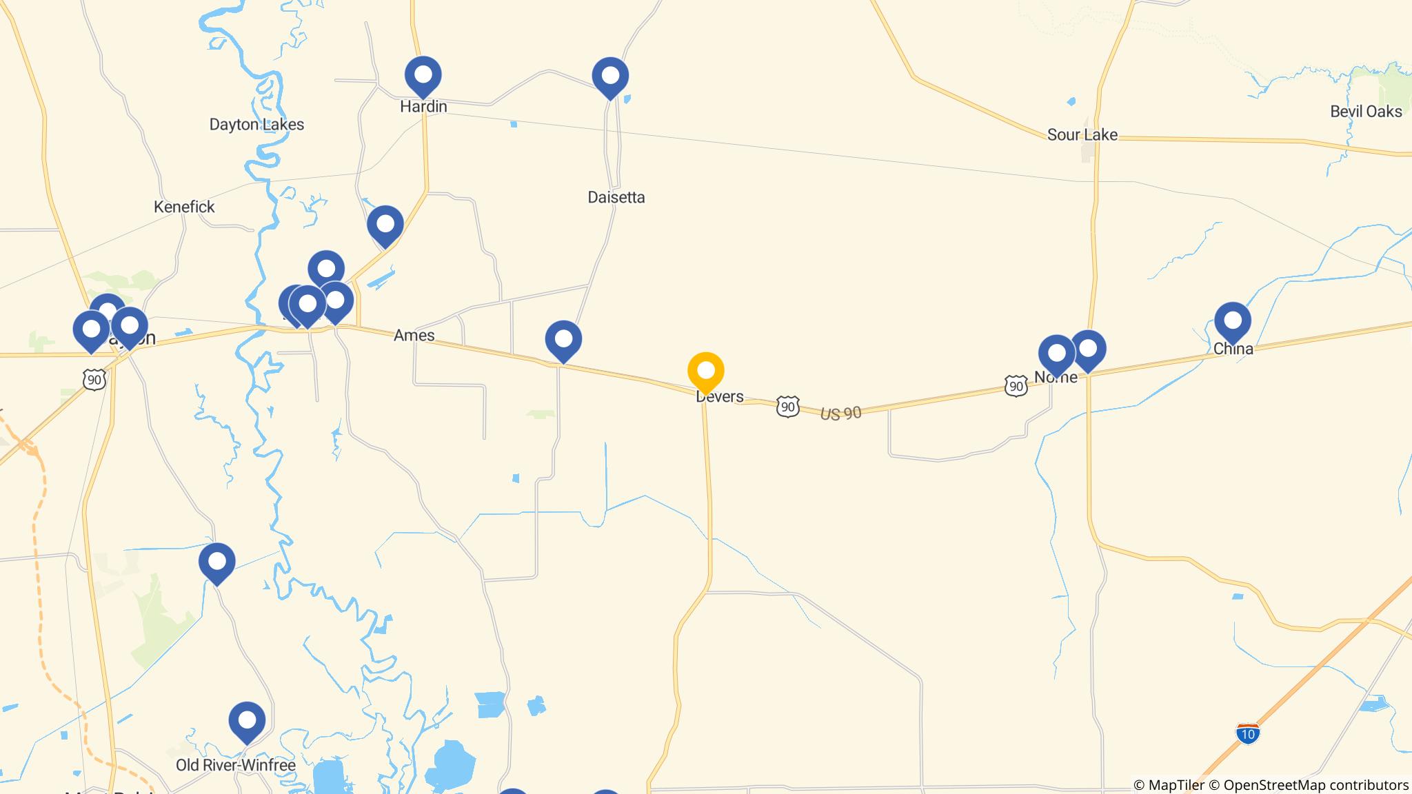 Street map of the ATM area