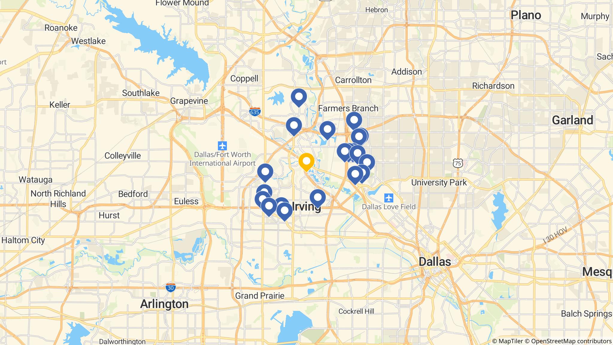 Street map of the ATM area