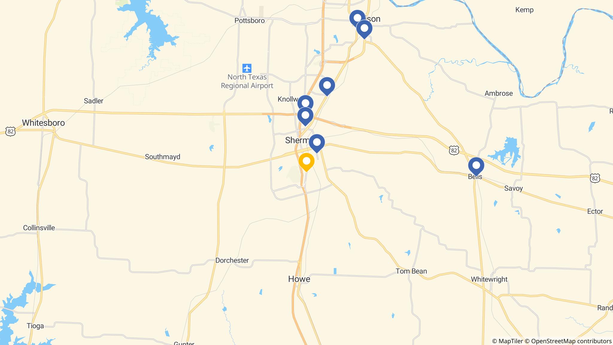 Street map of the ATM area