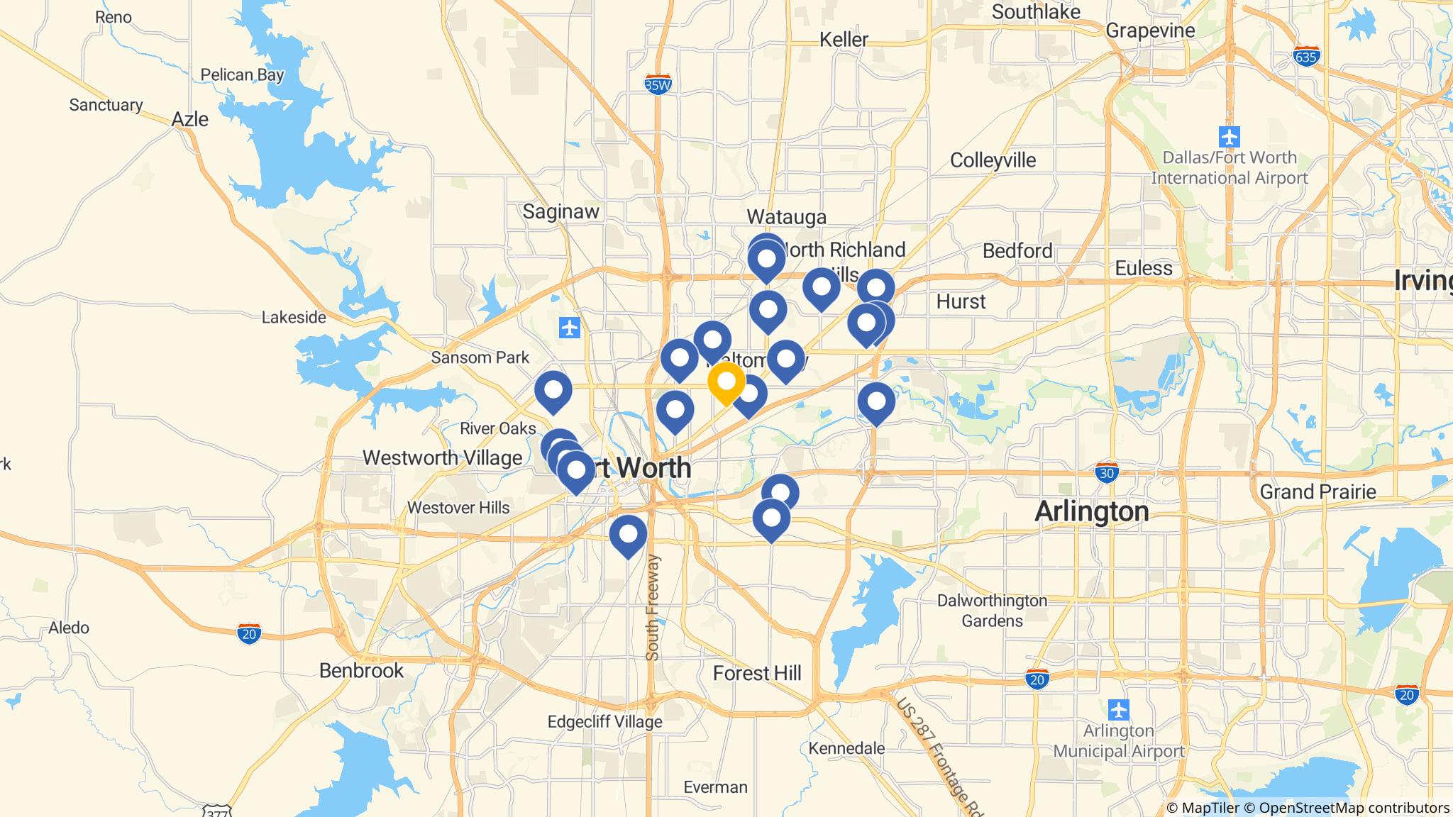 Street map of the ATM area