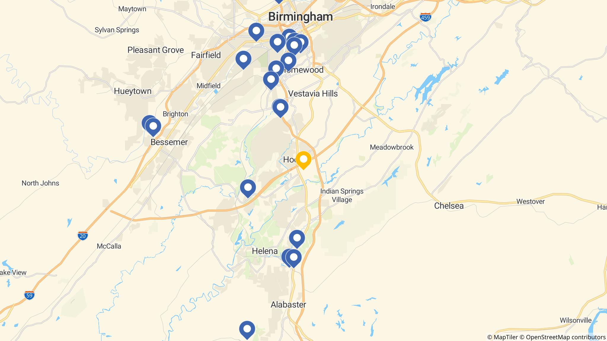 Street map of the ATM area