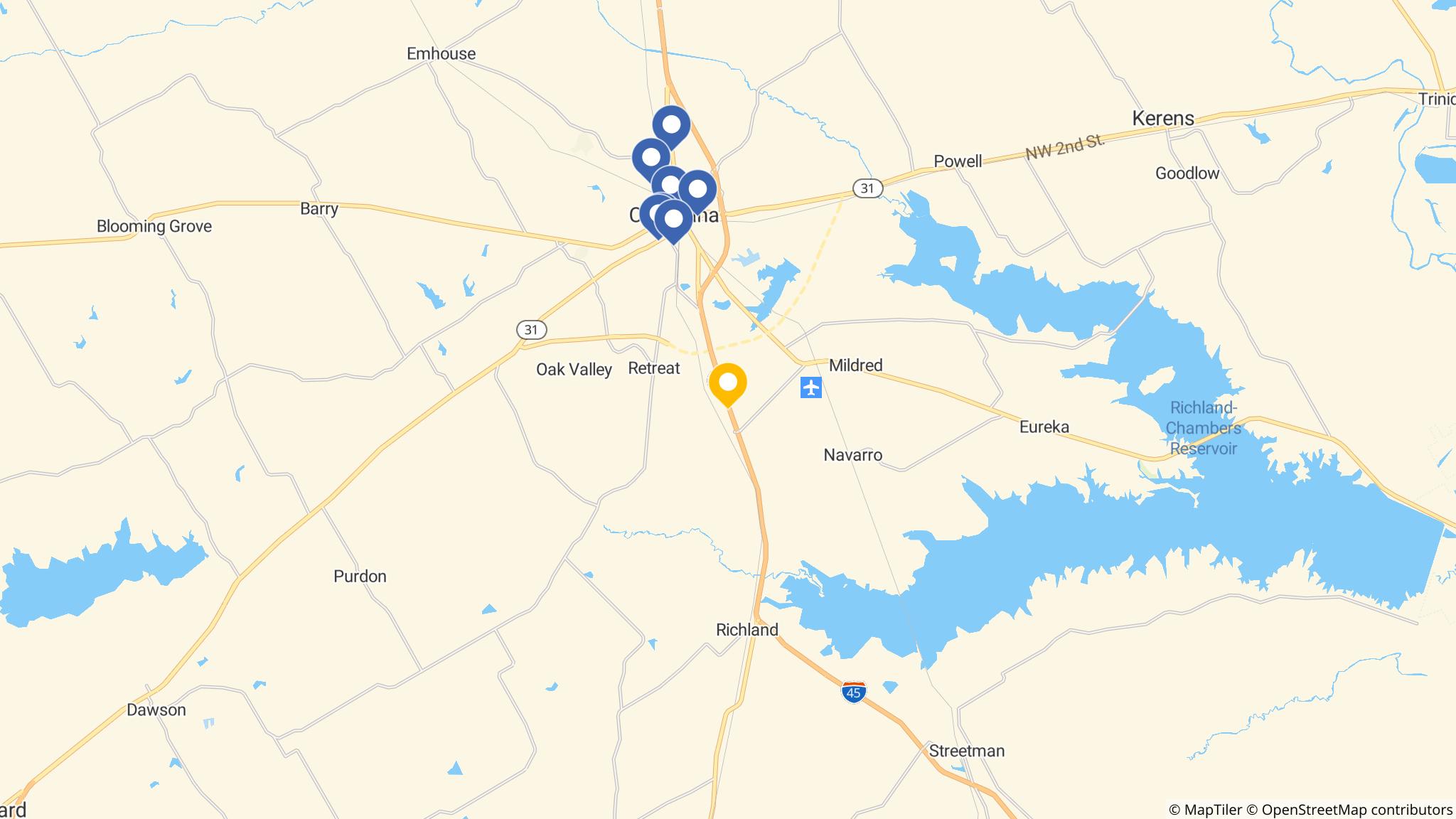 Street map of the ATM area