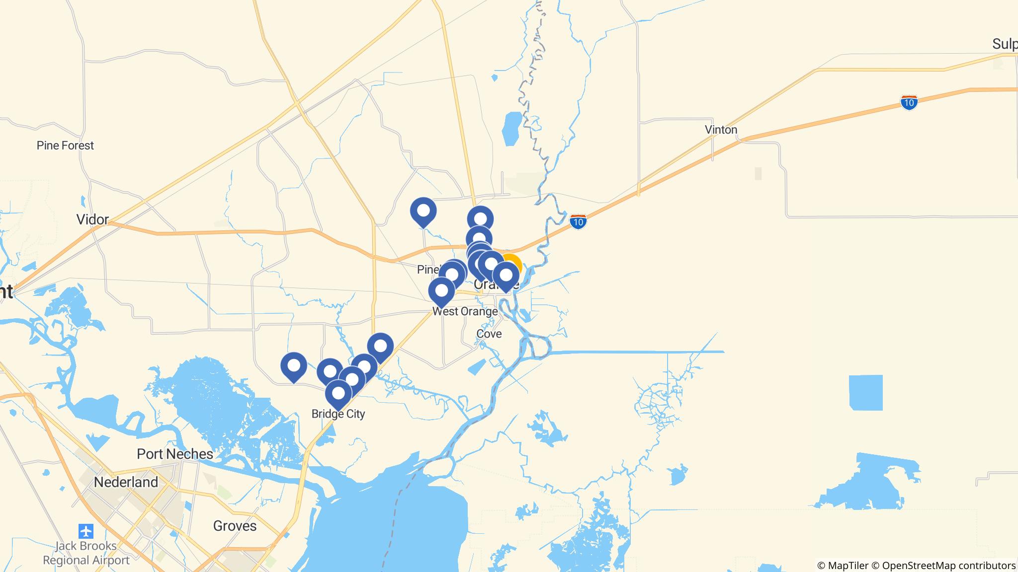 Street map of the ATM area