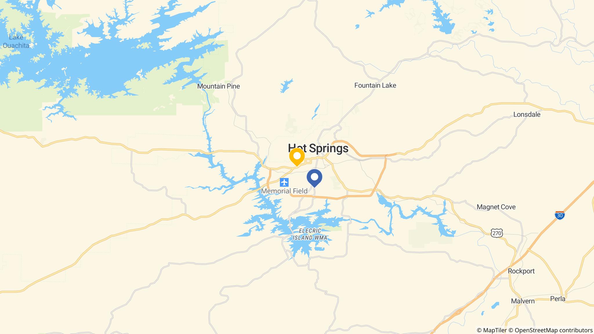 Street map of the ATM area