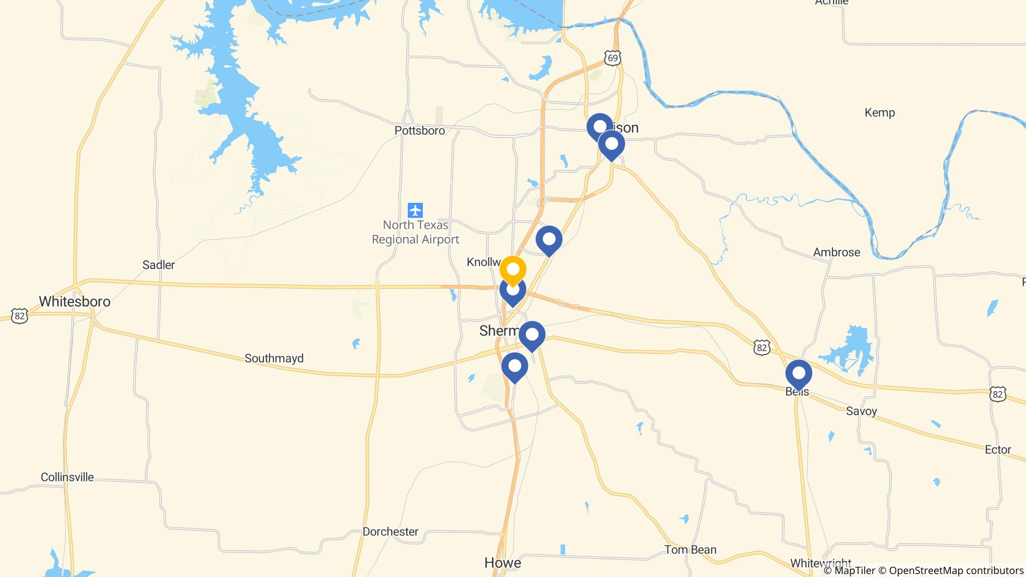 Street map of the ATM area