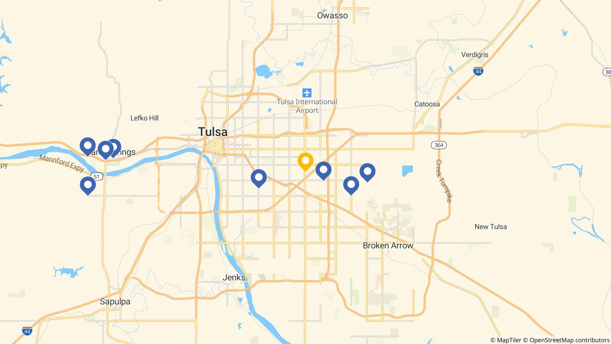 Street map of the ATM area