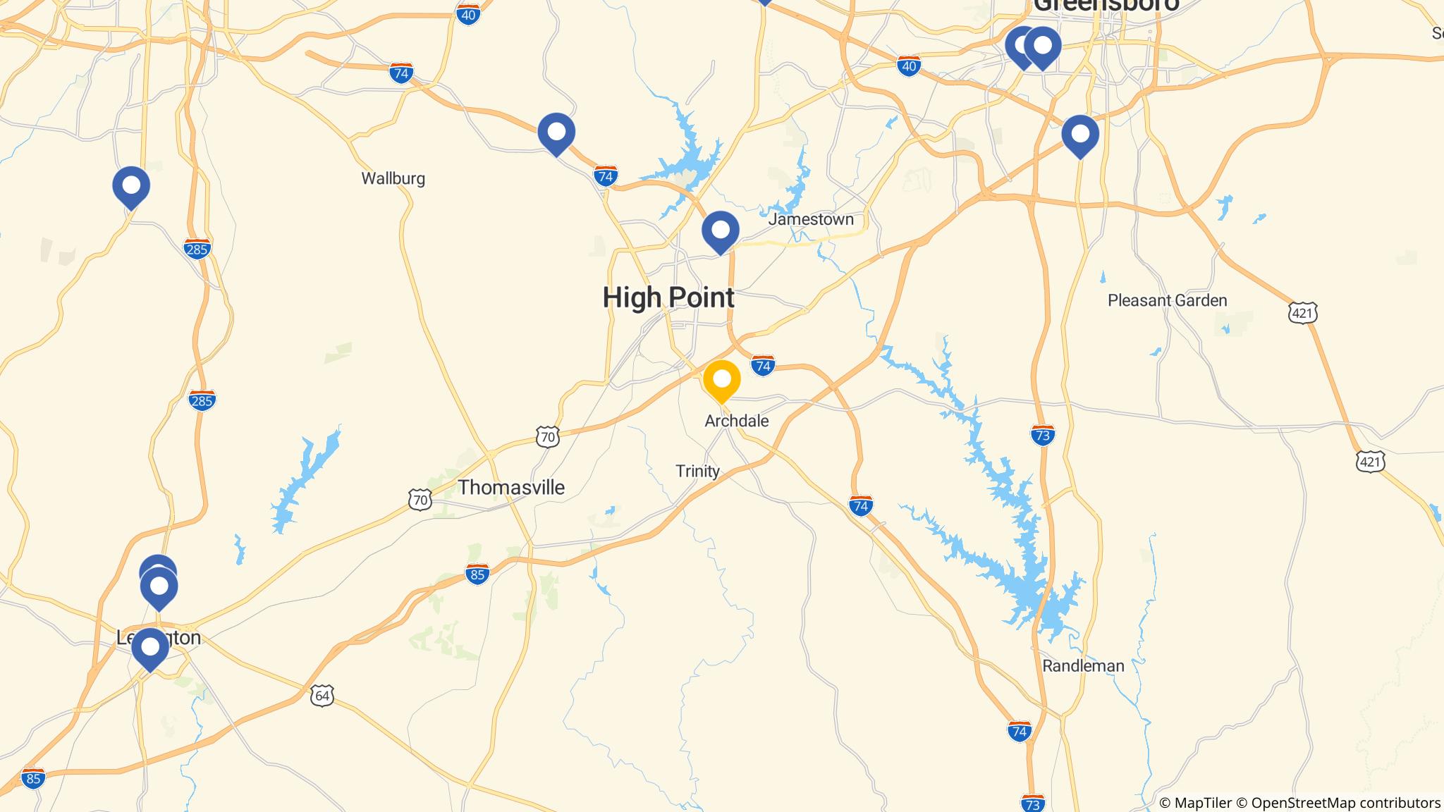 Street map of the ATM area