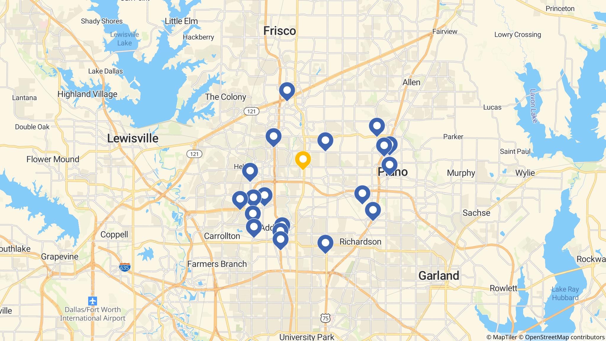 Street map of the ATM area