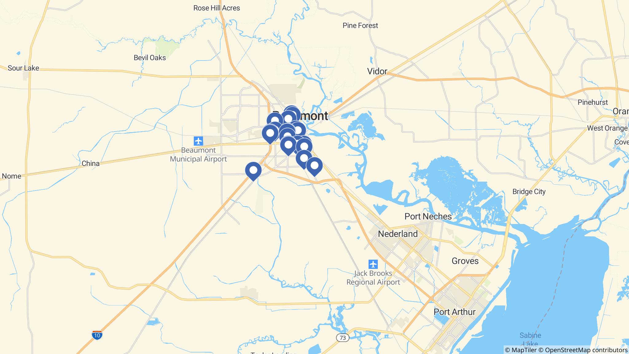 Street map of the ATM area