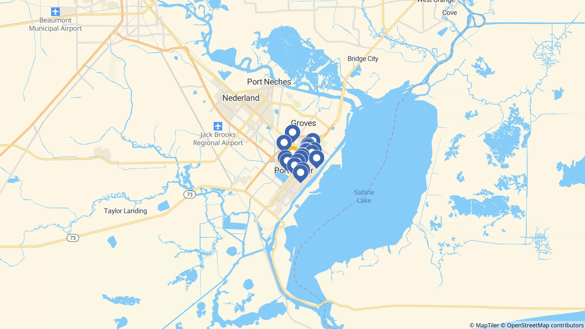 Street map of the ATM area
