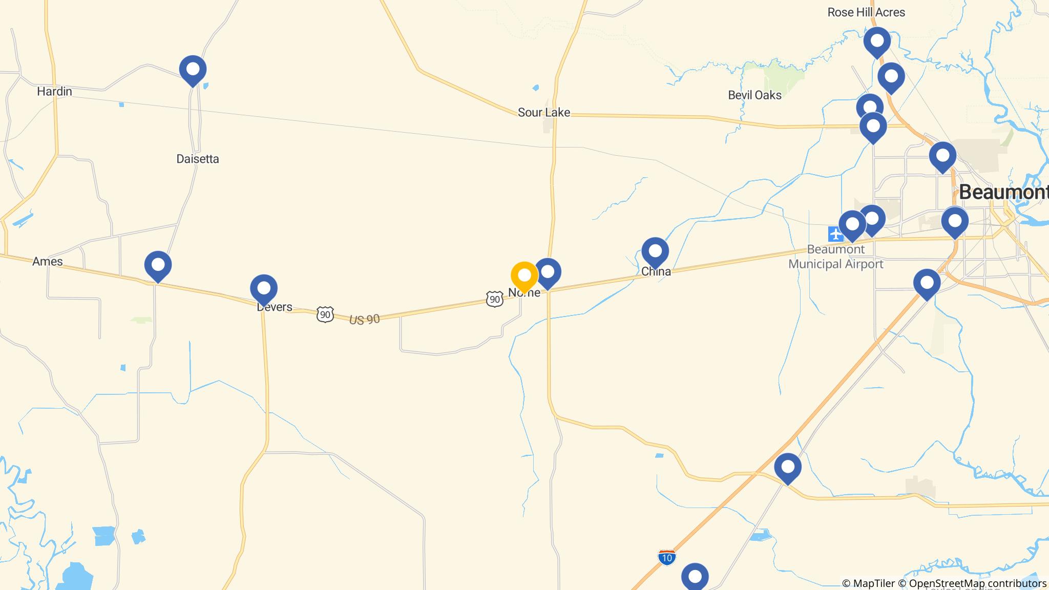 Street map of the ATM area