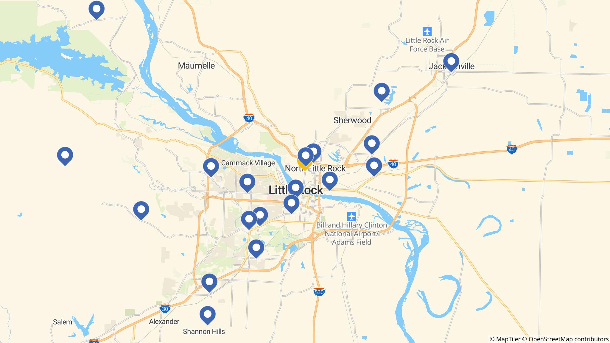 Street map of the ATM area