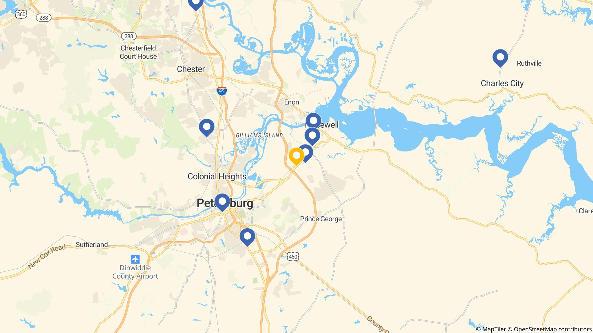 Street map of the ATM area
