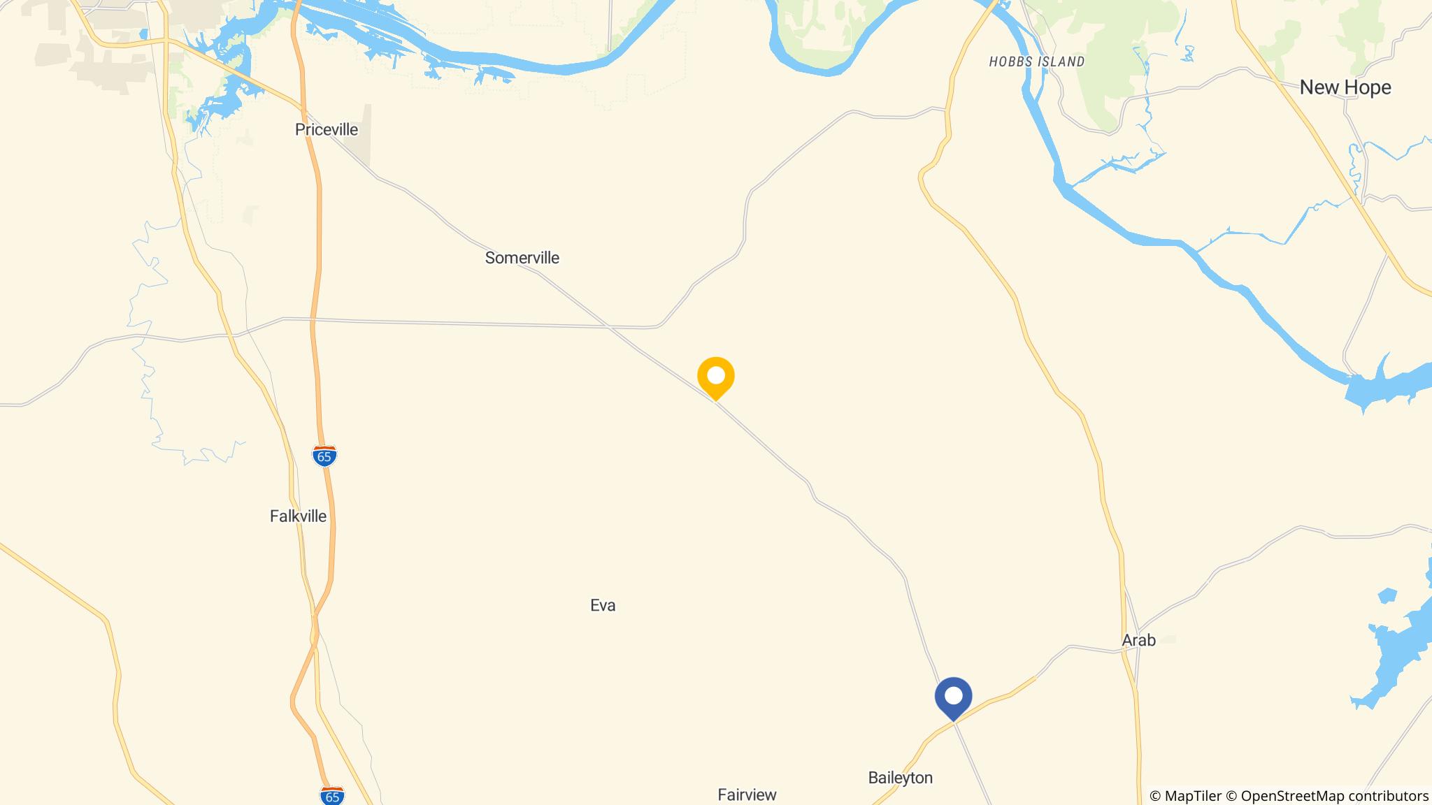 Street map of the ATM area