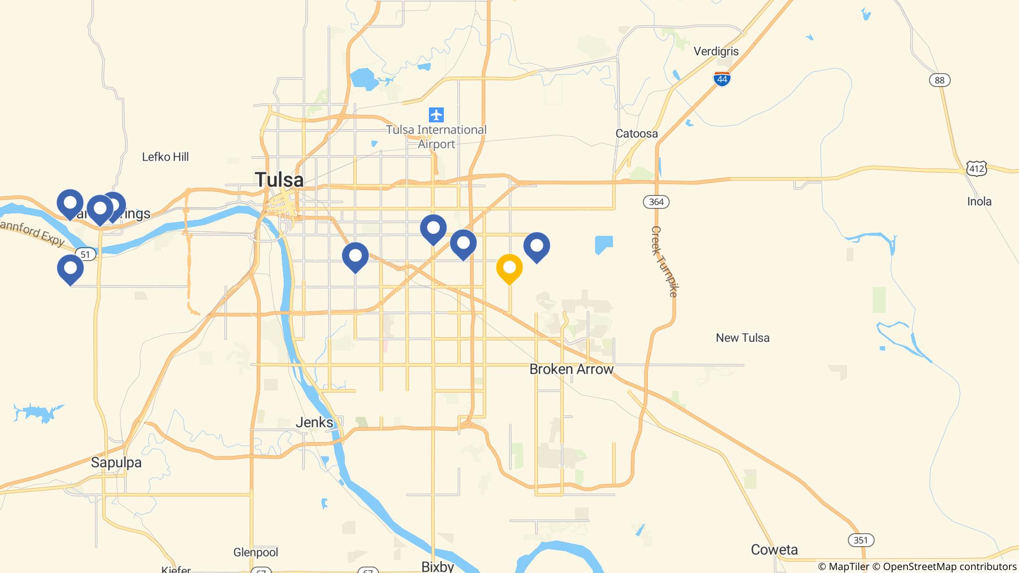 Street map of the ATM area