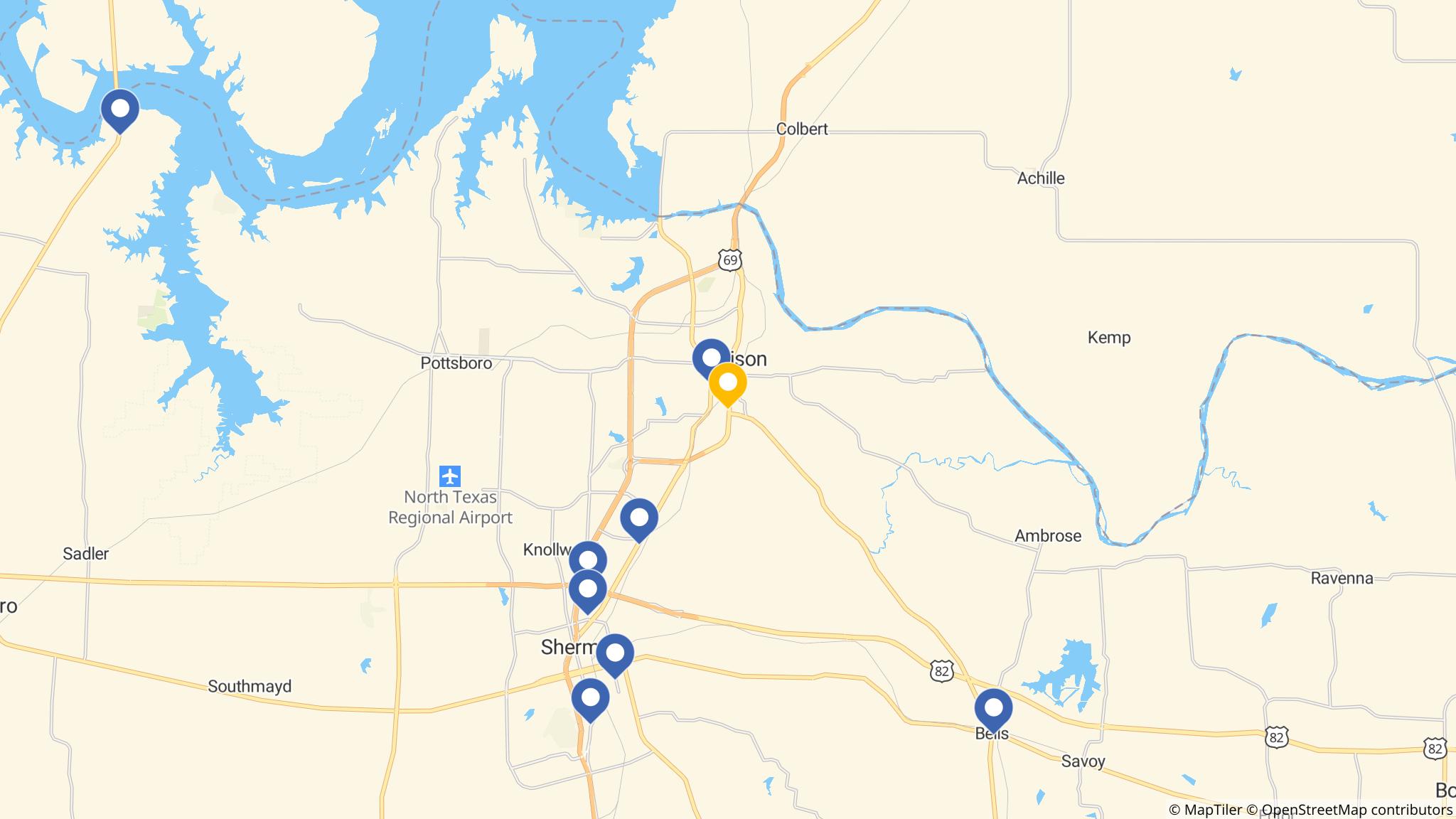 Street map of the ATM area