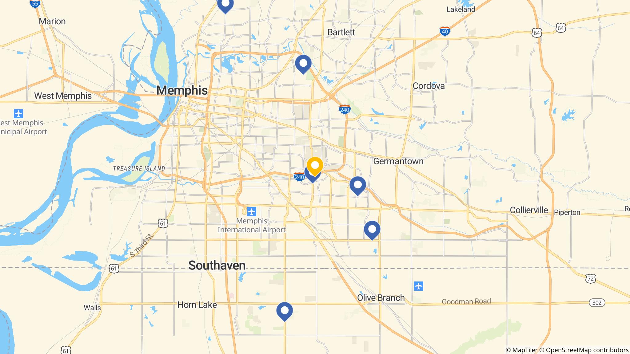 Street map of the ATM area