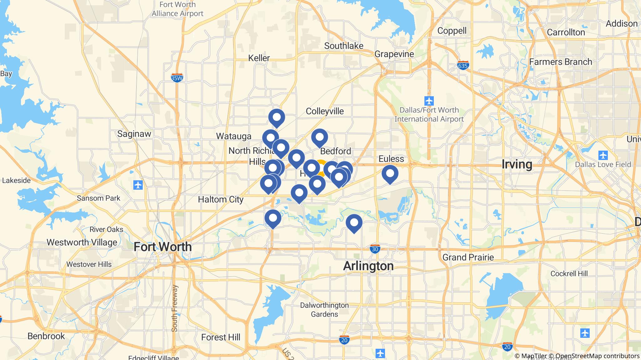 Street map of the ATM area