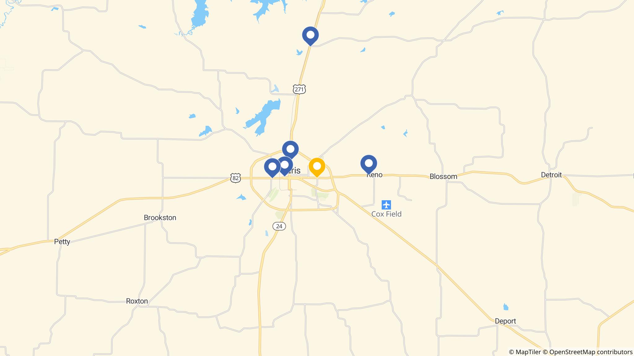 Street map of the ATM area