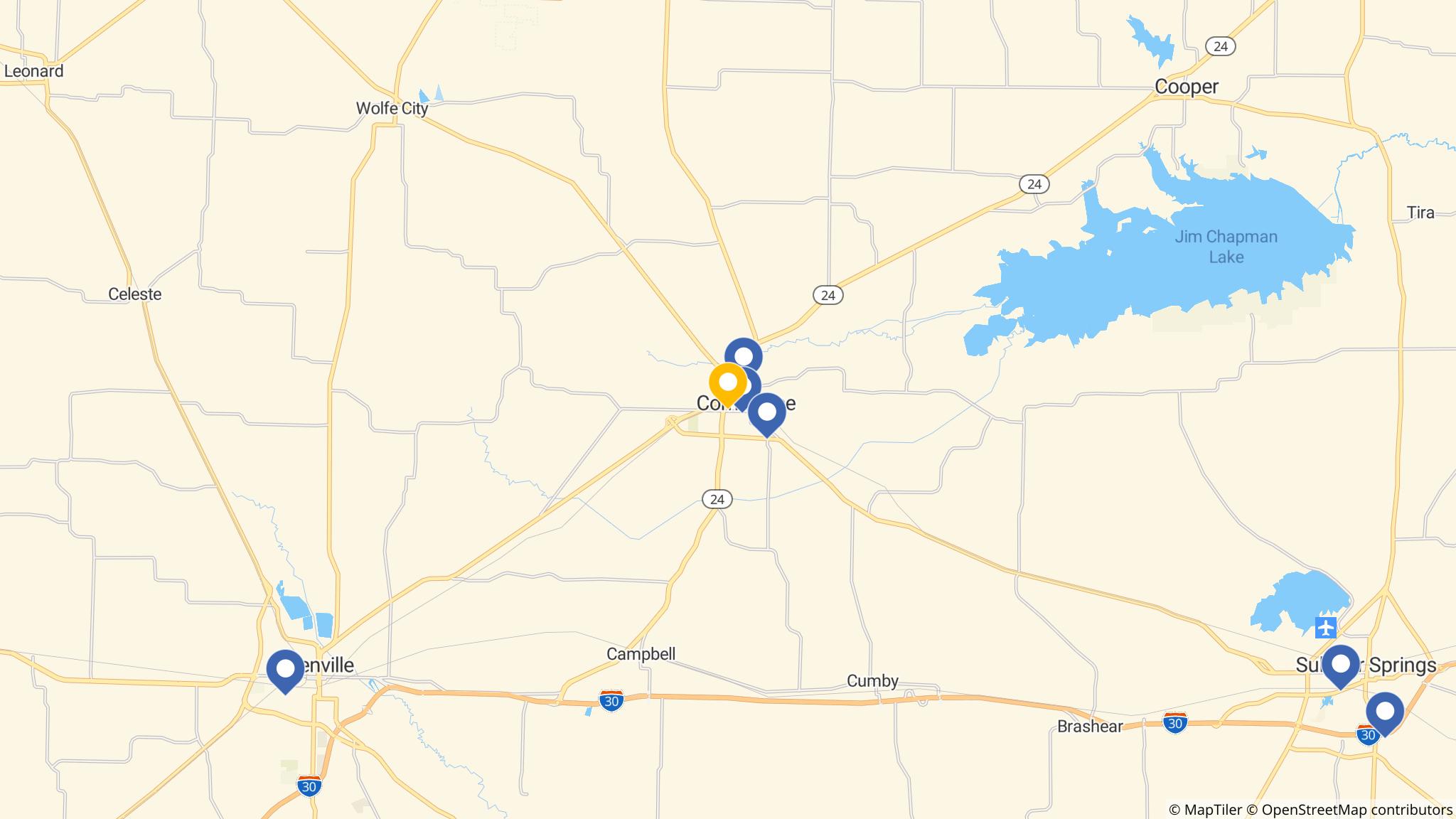 Street map of the ATM area