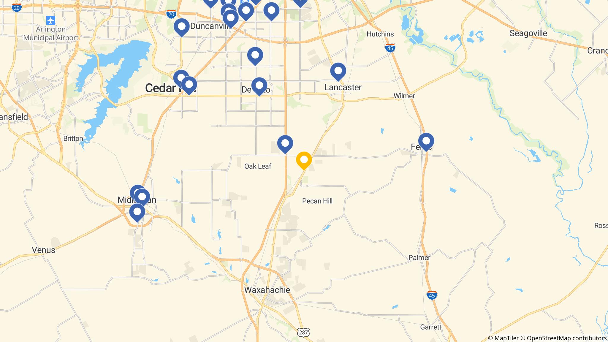 Street map of the ATM area
