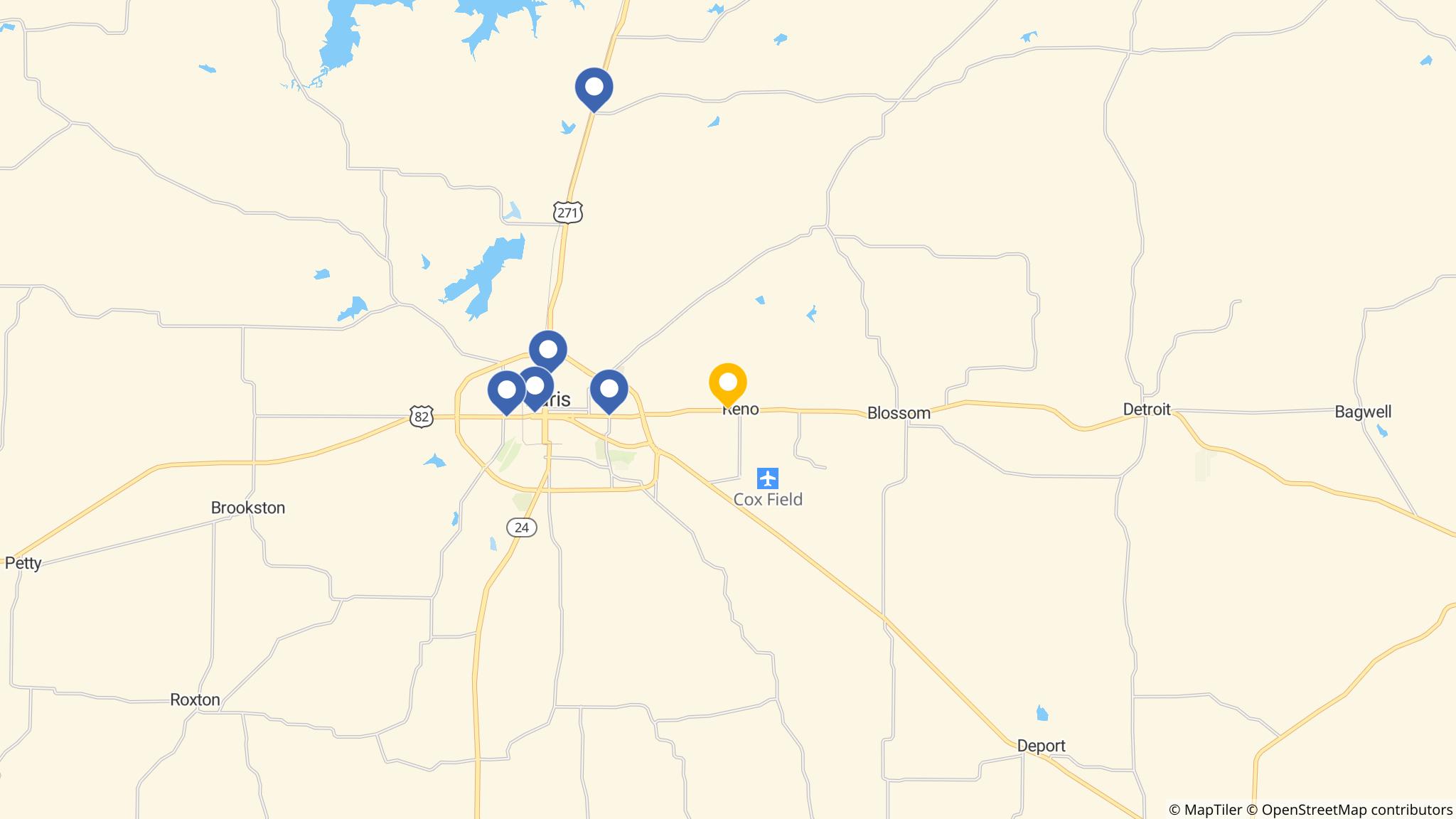 Street map of the ATM area