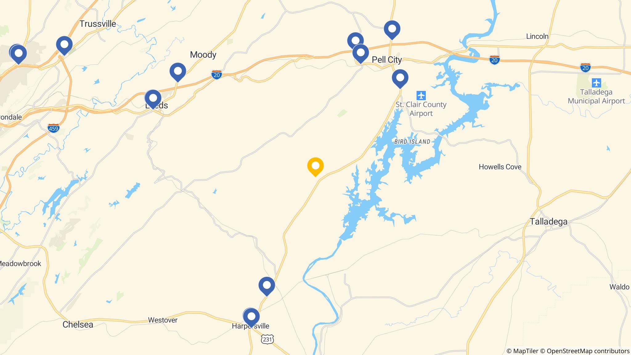 Street map of the ATM area