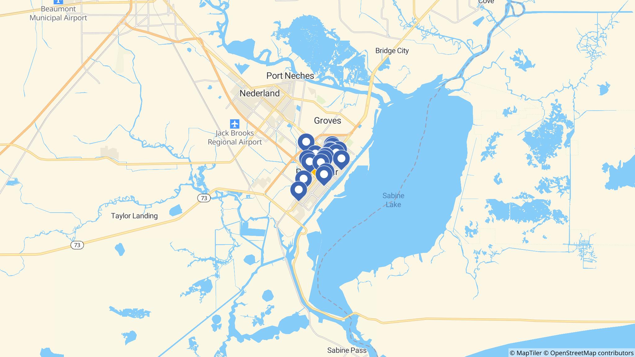 Street map of the ATM area