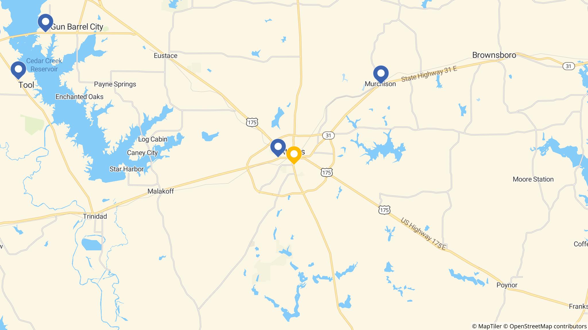 Street map of the ATM area