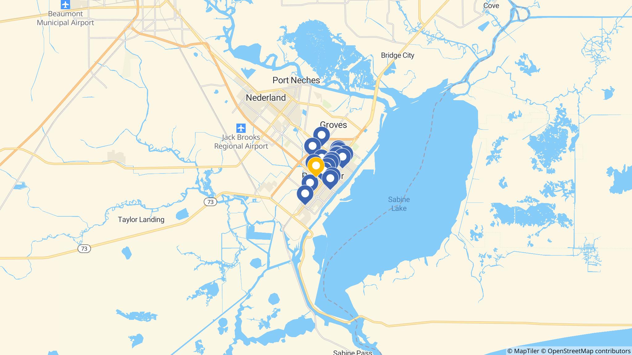 Street map of the ATM area
