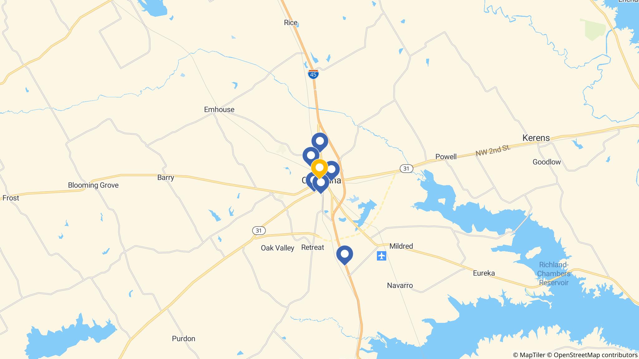 Street map of the ATM area