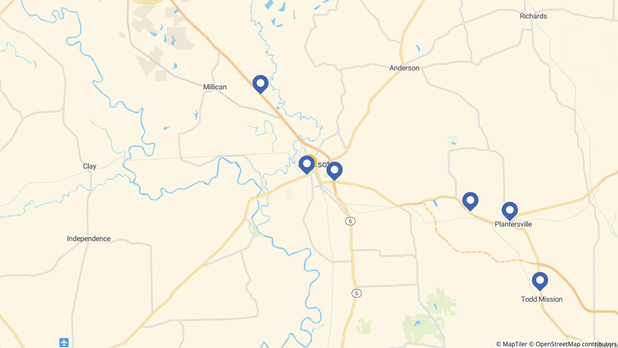 Street map of the ATM area