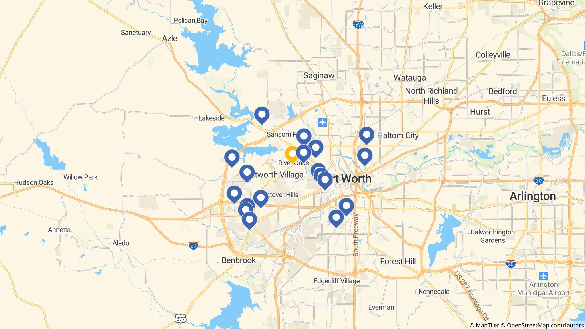 Street map of the ATM area