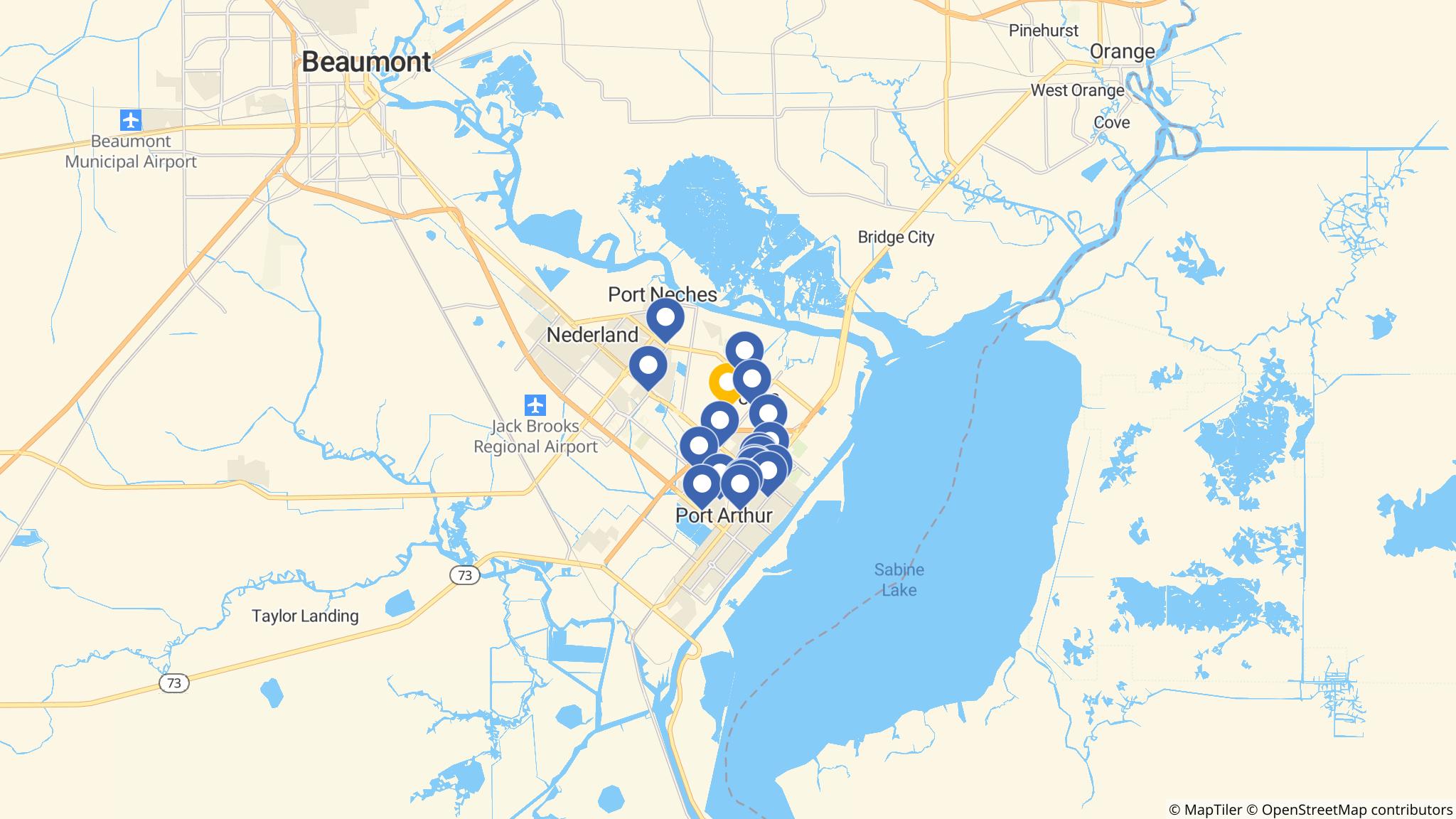 Street map of the ATM area