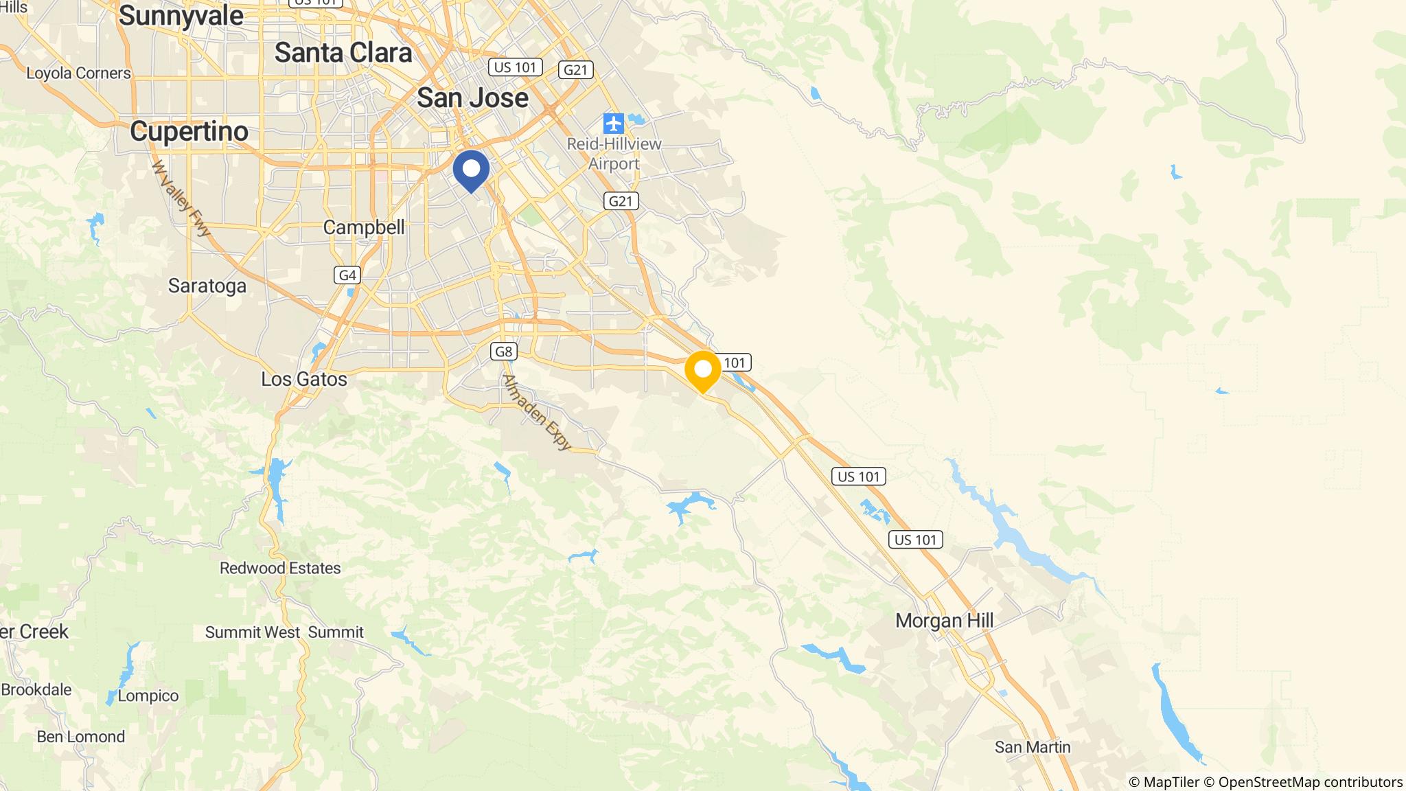 Street map of the ATM area