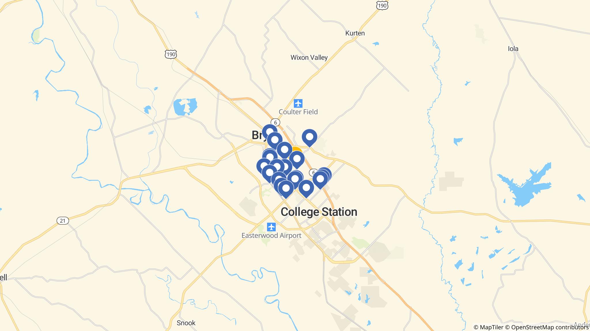 Street map of the ATM area