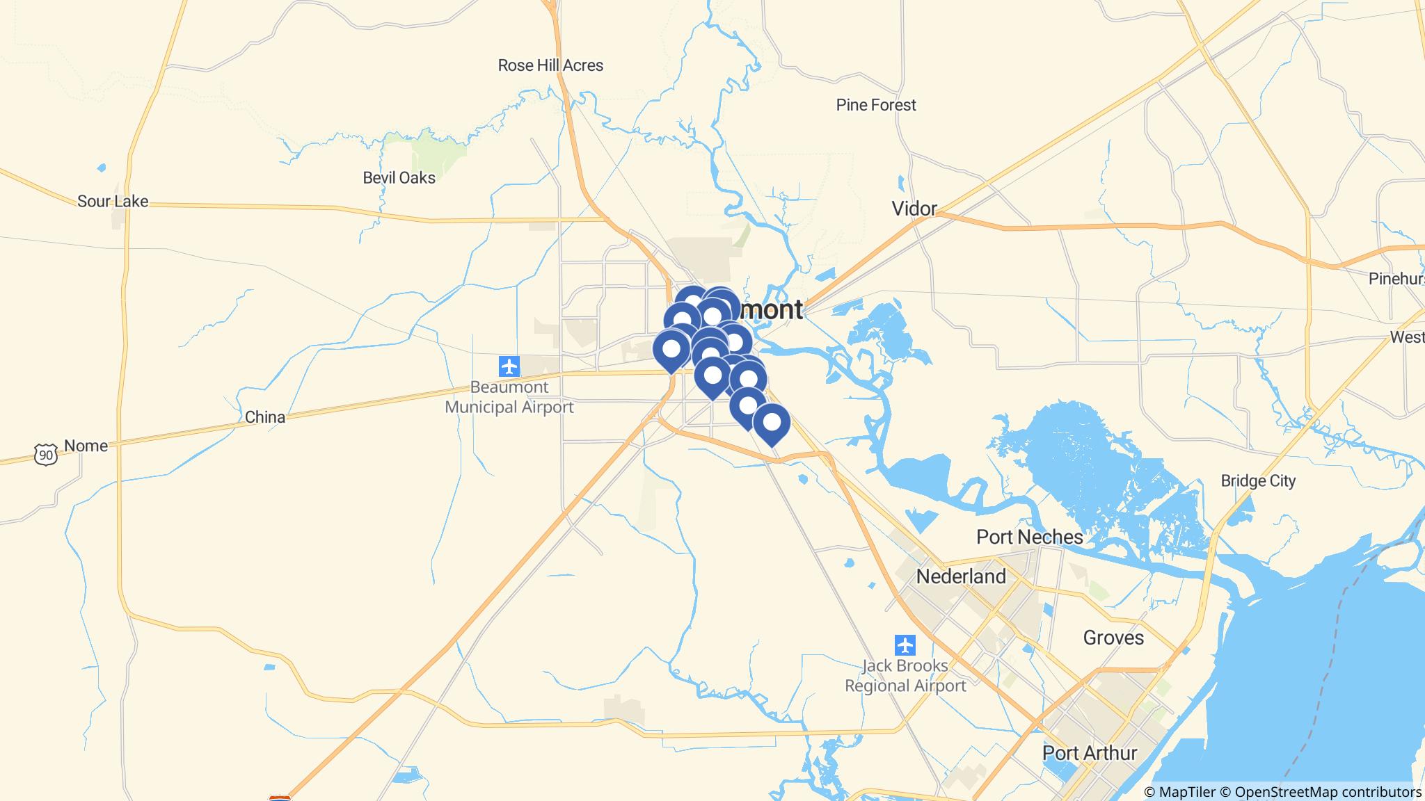 Street map of the ATM area