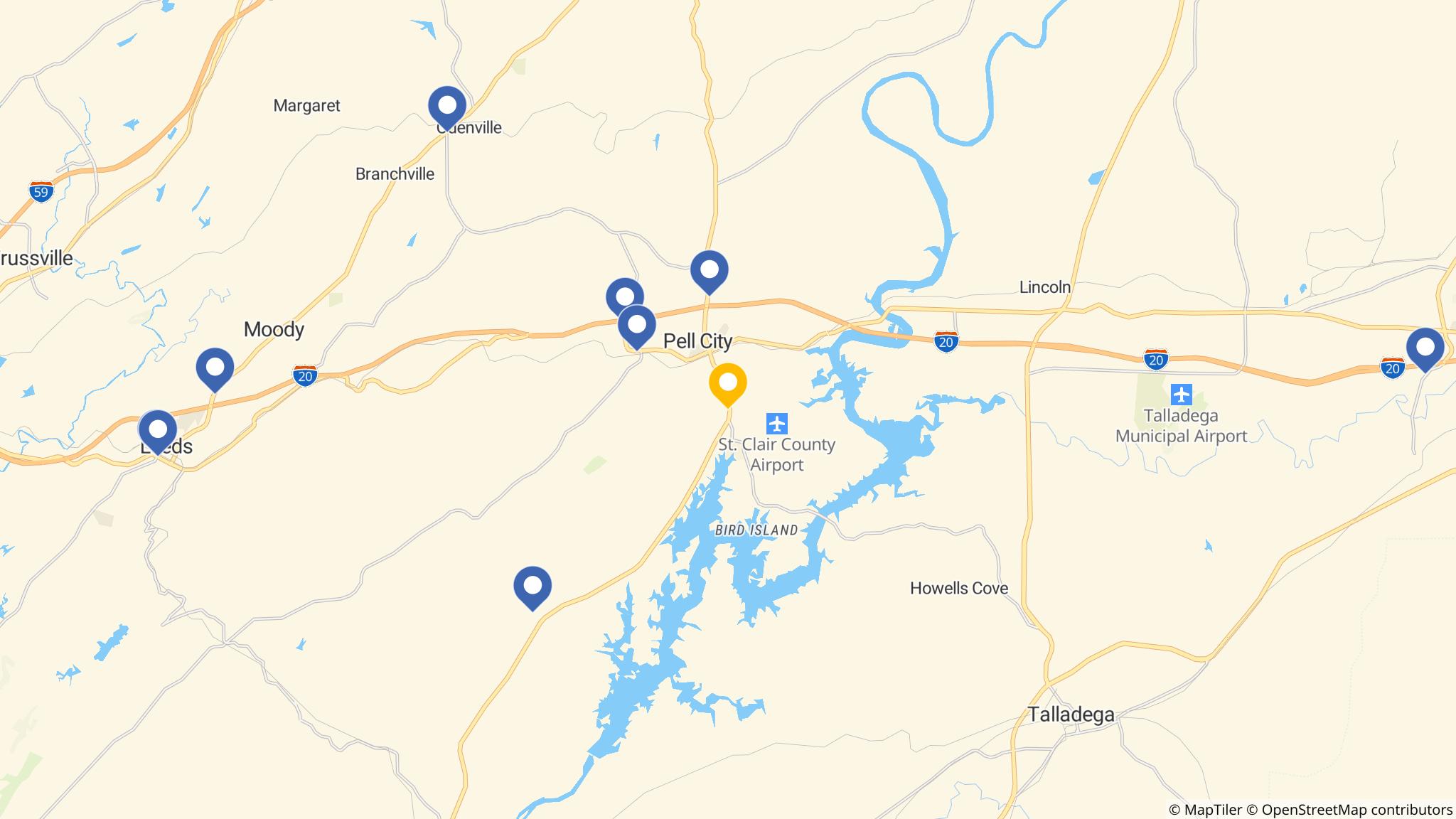Street map of the ATM area