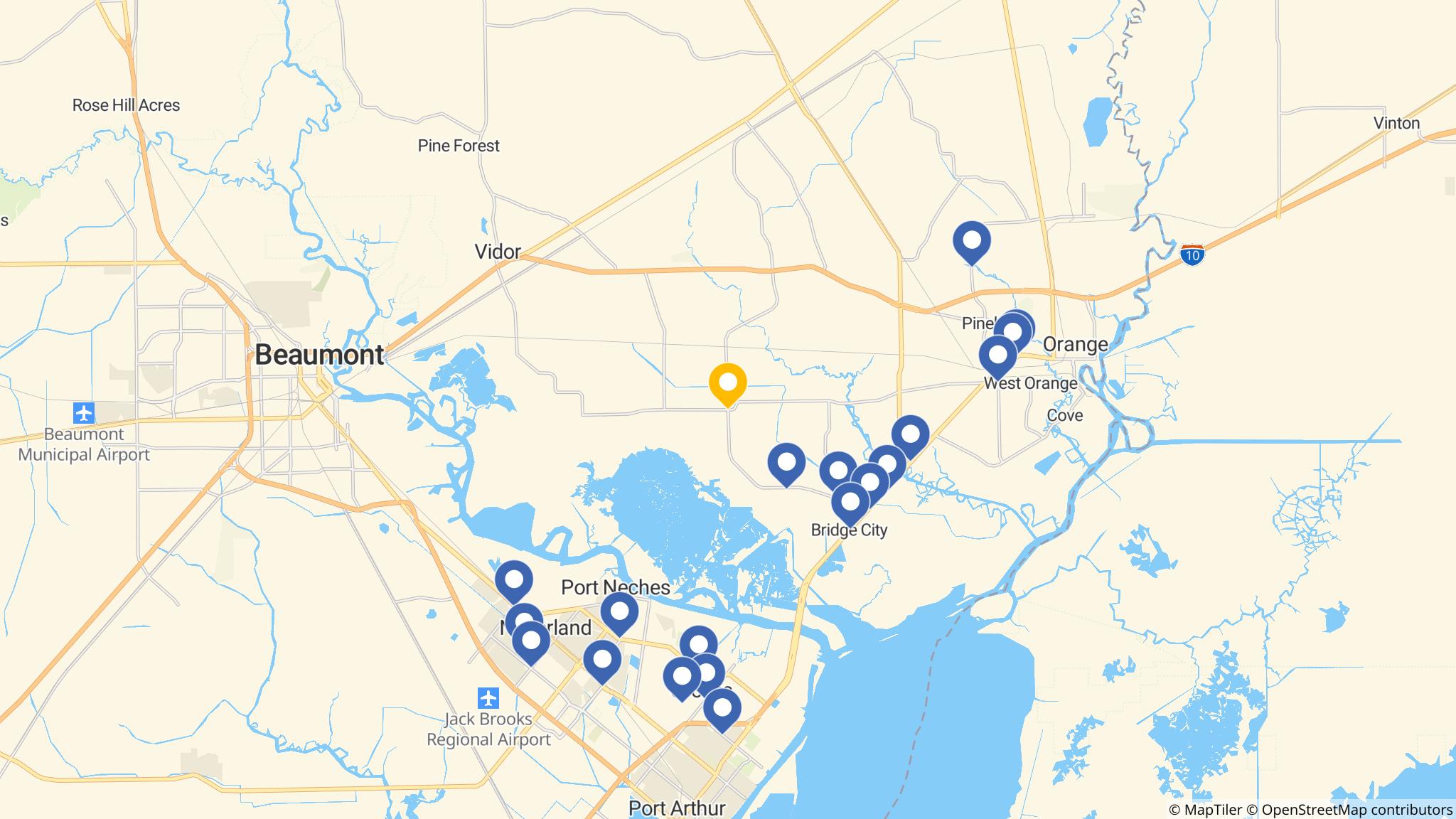 Street map of the ATM area