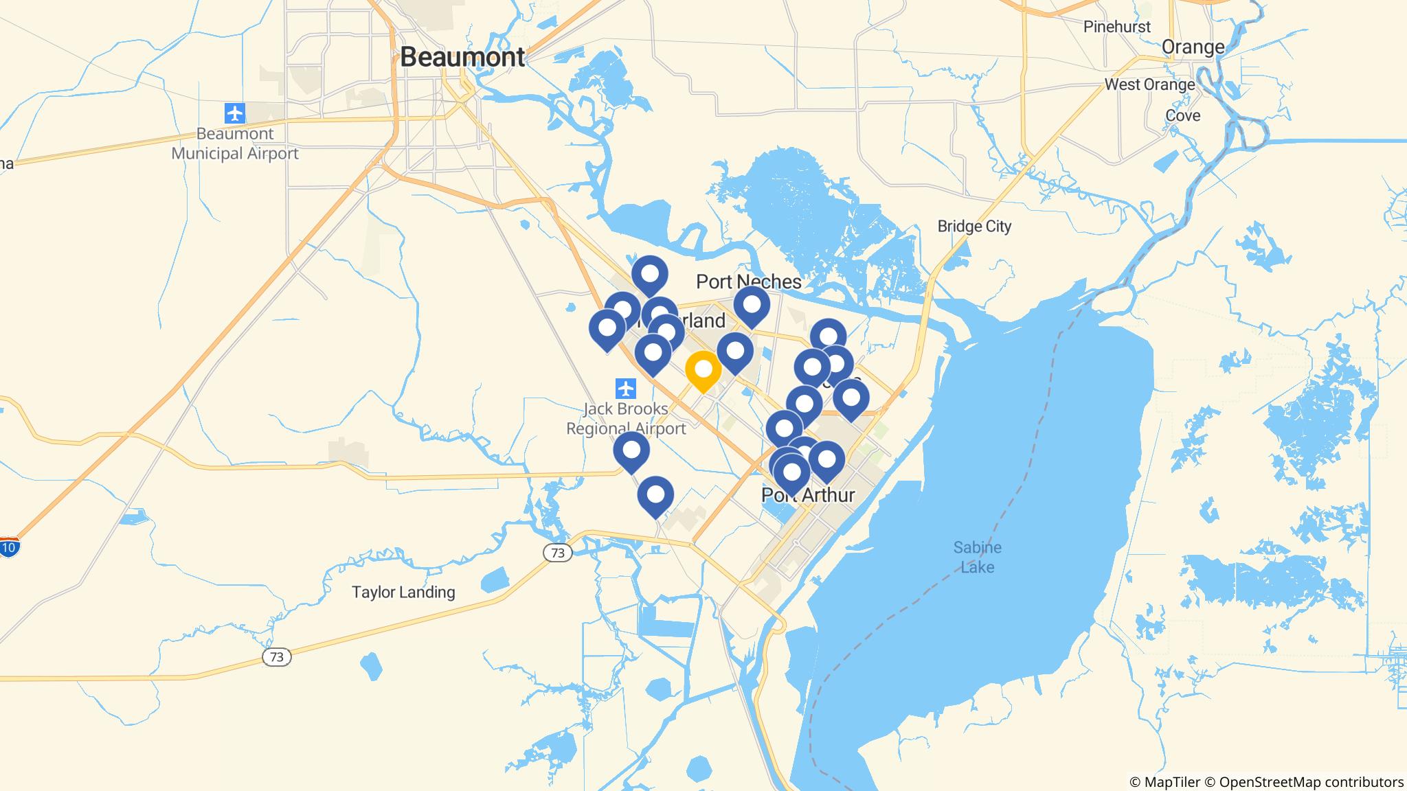 Street map of the ATM area