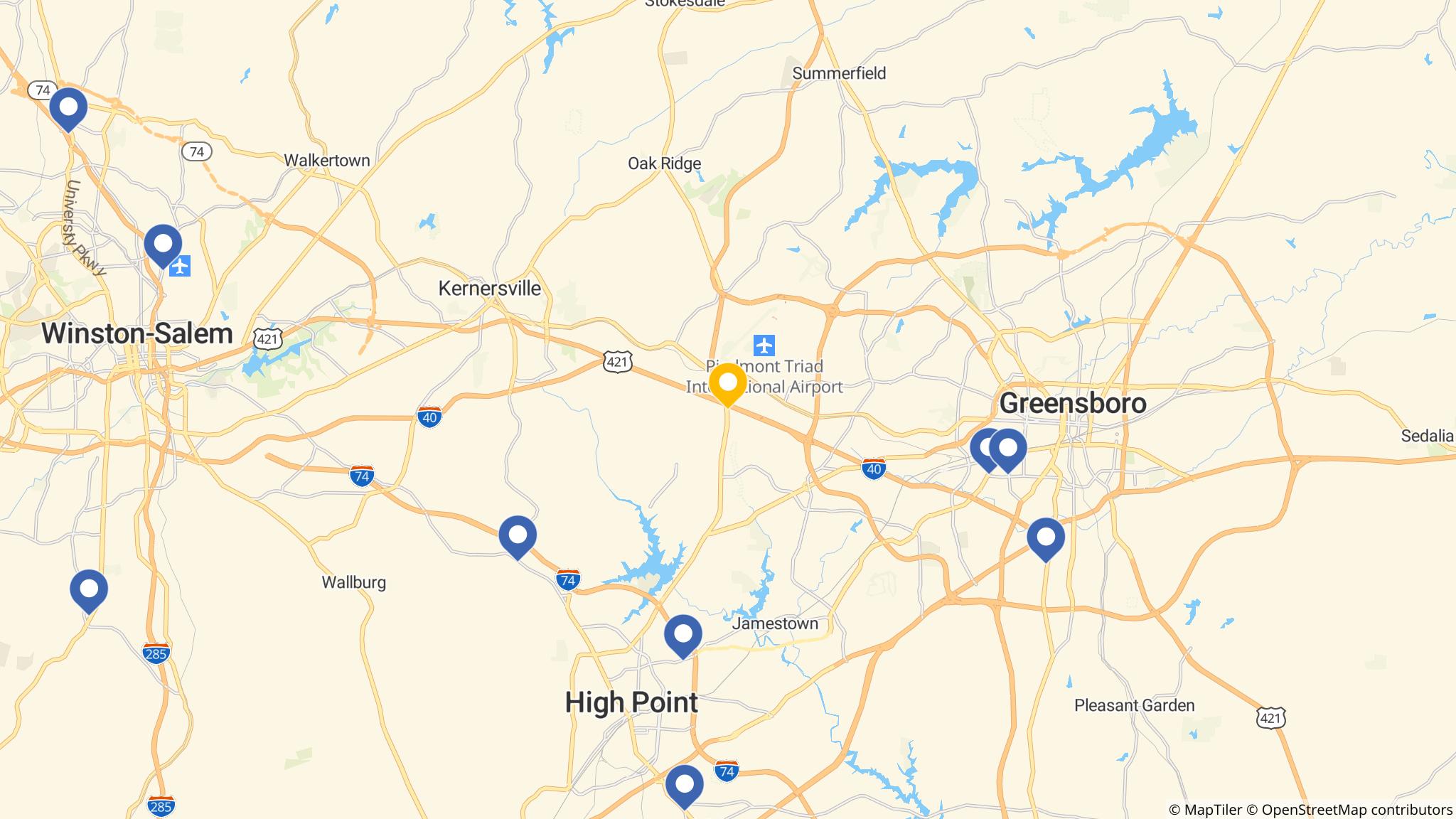 Street map of the ATM area